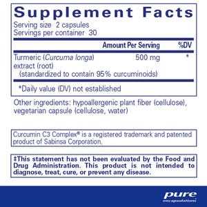 Pure Encapsulations Curcumin supplements ngredients
