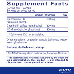 Glucosamine Chondroitin with MSM Supplement Ingredients