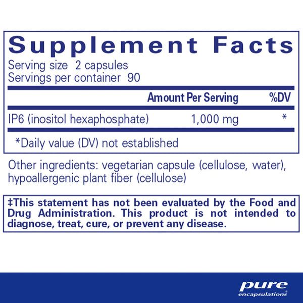 Pure Encapsulations IP6 Dietary Supplement Ingredients