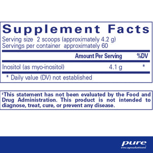 Pure Encapsulations Inositol Powder Supplement Ingredients 
