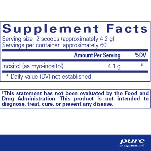Pure Encapsulations Inositol Powder Supplement Ingredients 