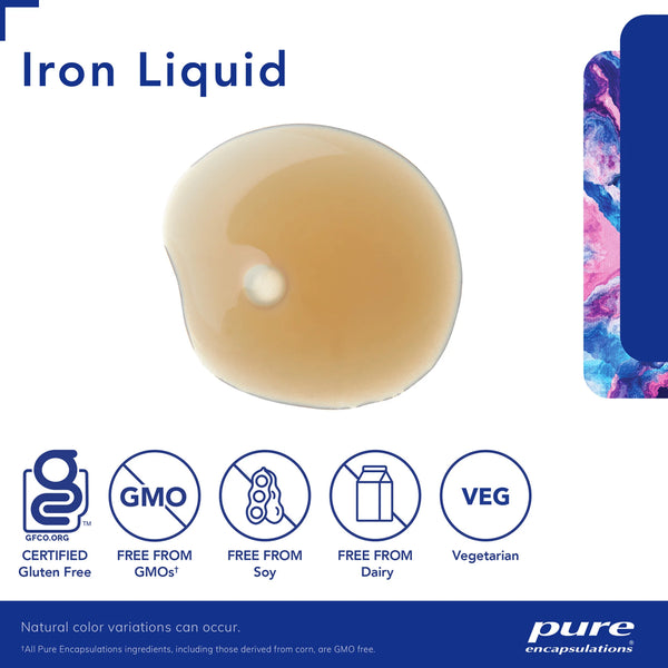 About Pure Encapsulations Iron Liquid for Energy Production