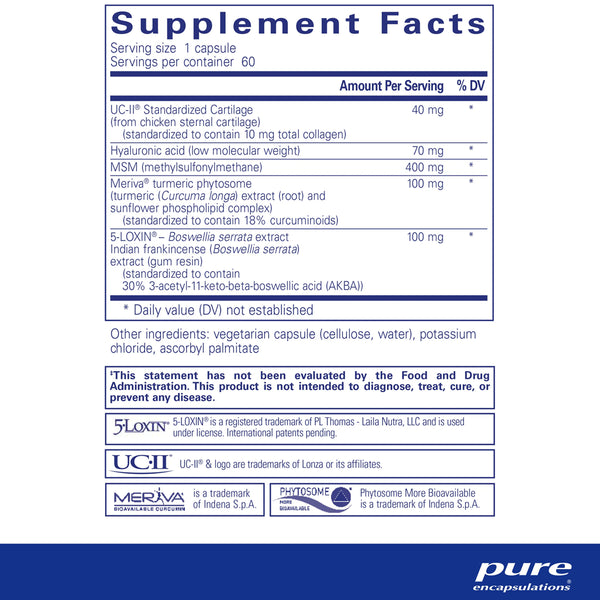 Pure Encapsulations Joint Complex Supplement Ingredients 