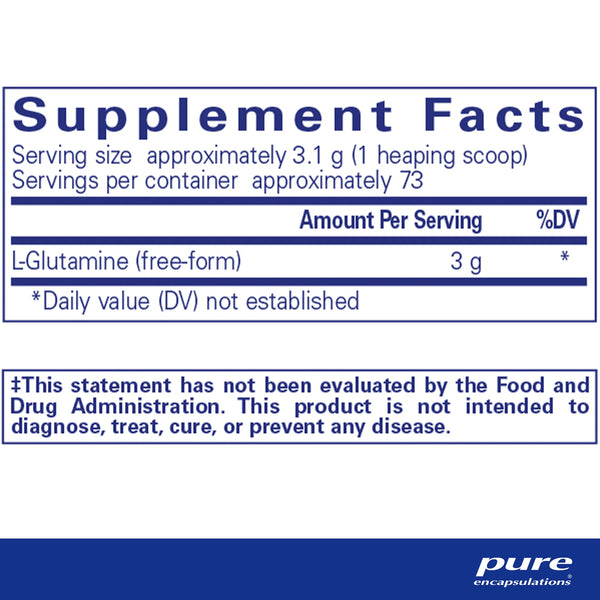 Pure Encapsulations L-Glutamine powder Supplement Ingredients 