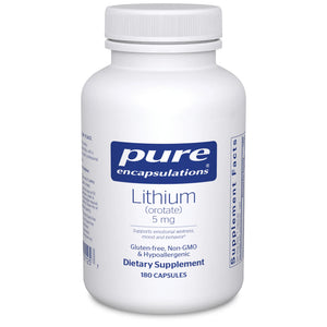 Pure Encapsulations Lithium Orotate 5 mg vegan capsules – mood and emotional wellness support