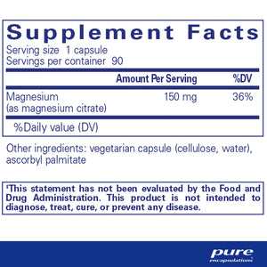 Pure Encapsulations Magnesium citrate supplements ingredients