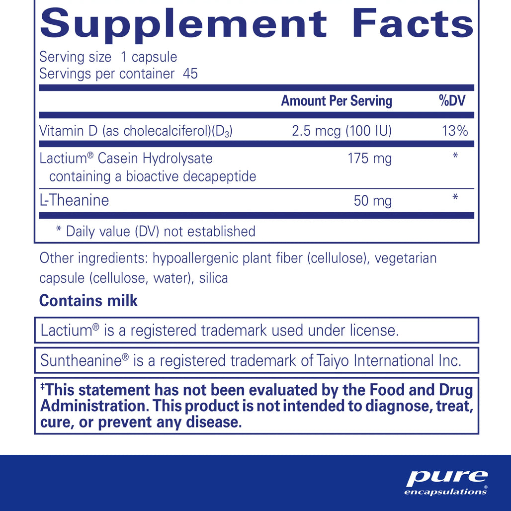 Pure Encapsulations Sereniten Plus supplements facts