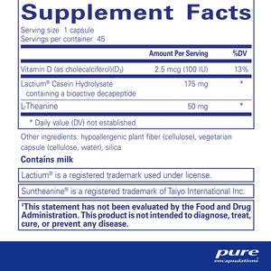 Pure Encapsulations Sereniten Plus supplements facts