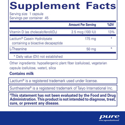 Pure Encapsulations Sereniten Plus supplements facts