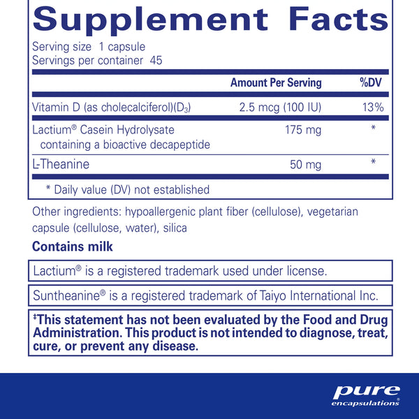 Pure Encapsulations Sereniten Plus supplements facts