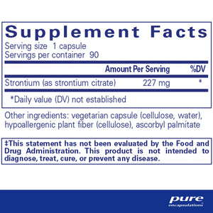 Pure Encapsulations Strontium 227 mg supplement ingredients