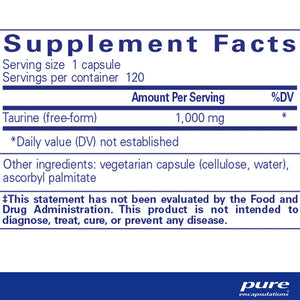 Taurine 1000mg Pure Encapsulations