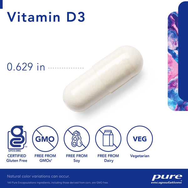Pure Encapsulations Vitamin D3 1000 IU supplement
