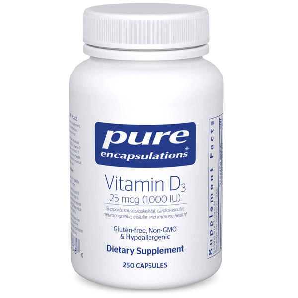 Pure Encapsulations Vitamin D3 1000 IU 250 Capsules