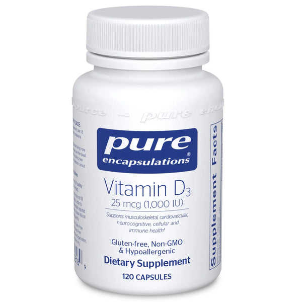 Pure Encapsulations Vitamin D3 1000 IU 120 Capsules