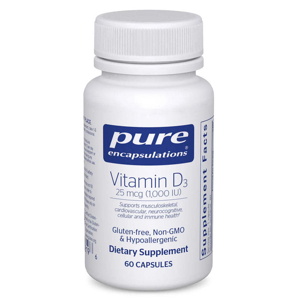 Pure Encapsulations Vitamin D3 1000 IU 60 Capsules