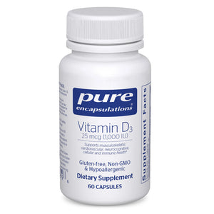 Pure Encapsulations Vitamin D3 1000 IU 60 Capsules