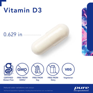 Pure Encapsulations Vitamin D3 5000 IU supplement