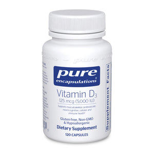 Pure Encapsulations Vitamin D3 5000 IU 120 Capsules