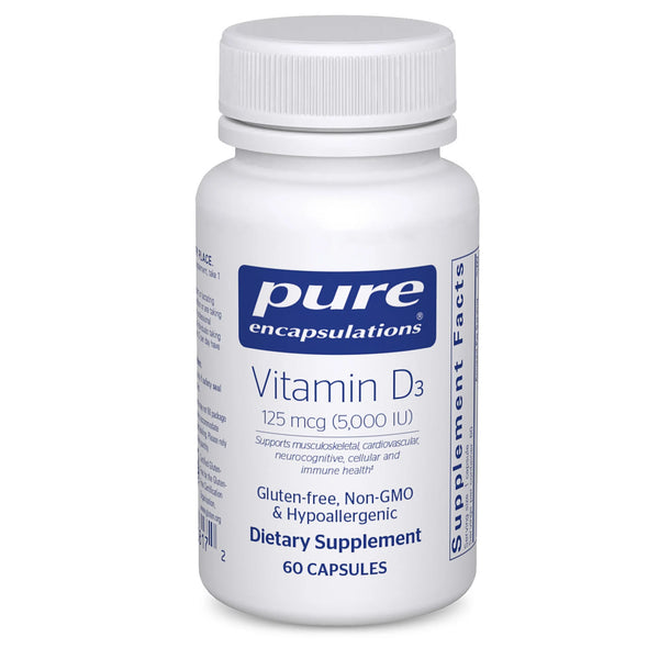 Pure Encapsulations Vitamin D3 5000 IU 60 Capsules