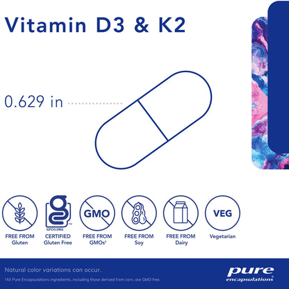 Pure Encapsulations Vitamin D3 & K2 supplement