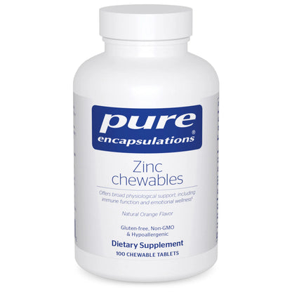 Pure Encapsulations Zinc Chewables bottle