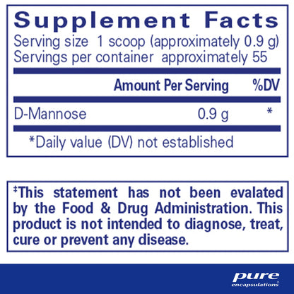 Pure Encapsulations d-Mannose Powder supplements ingredients