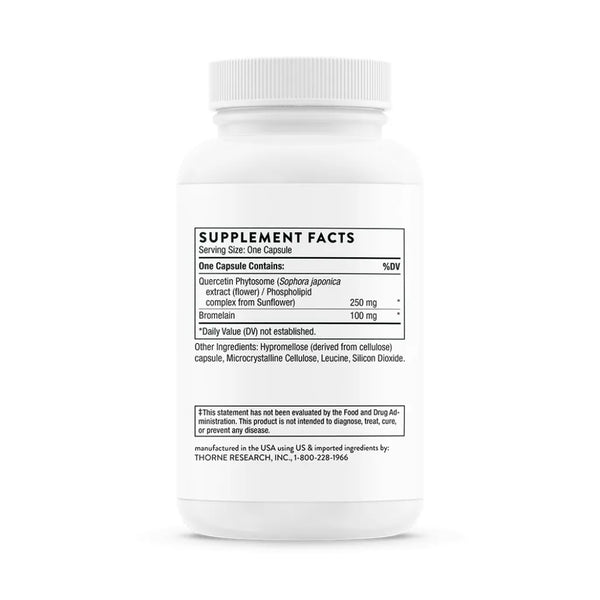 Thorne Quercetin Complex 60 Vegcaps supplement facts