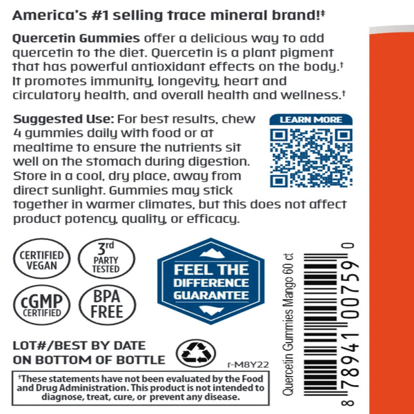 Quercetin Gummies Trace Minerals Research