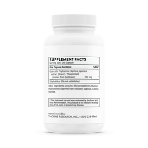 Thorne Quercetin Phytosome 60 caps supplement facts