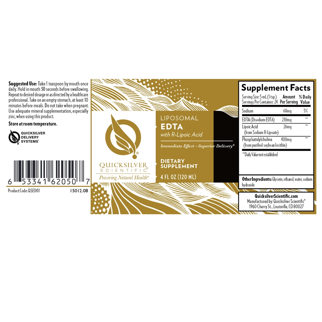 Buy QuickSilver Scientific Liposomal EDTA with R Lipoic Acid 4 oz