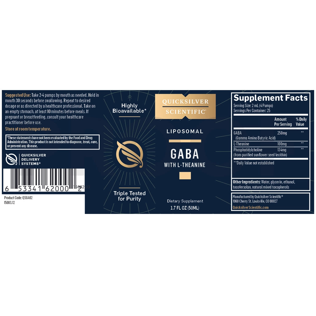 GABA with L-Theanine by QuickSilver Scientific | Supports Emotional Balance