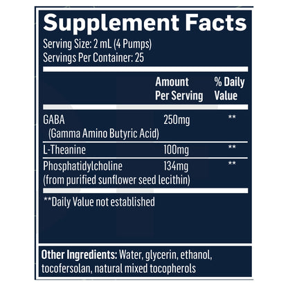 QuickSilver Scientific GABA with L-Theanine Supplement Ingredients - GABA - 250mg