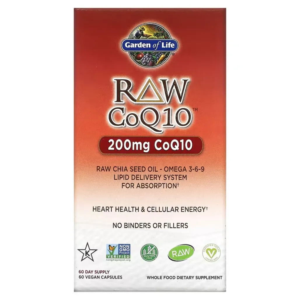 RAW CoQ10 200 mg 60 vegcaps Garden of life