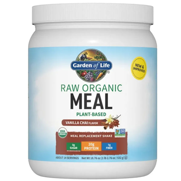 RAW Organic Meal Vanilla Spiced Chai 16 oz Garden of life