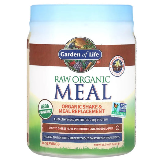 RAW Organic Meal Vanilla Spiced Chai 16 oz Garden of life