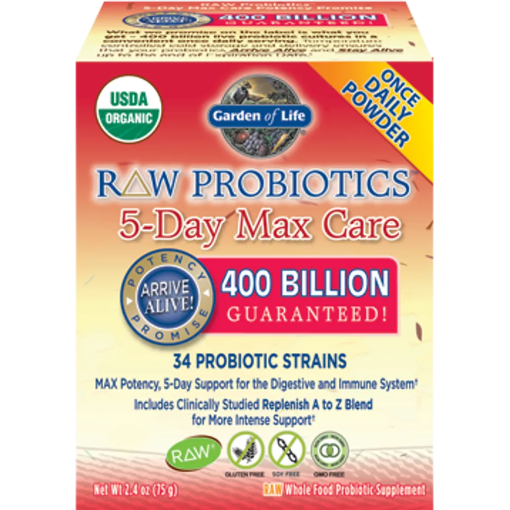 RAW Probiotics 5 Day Max Care Garden of life