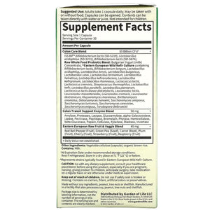 RAW Probiotics Colon Care 30 vcaps Garden of life