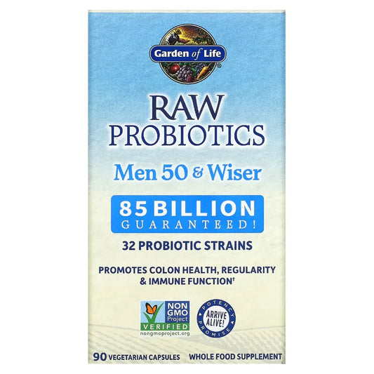 RAW Probiotics Men 50 & Wiser by Garden of life at Nutriessential.com