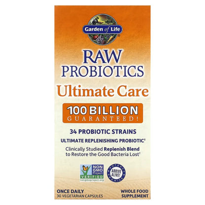 RAW Probiotics Ultimate Care 30vegcaps Garden of life