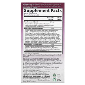 RAW Resveratrol 60 vegcaps Garden of life