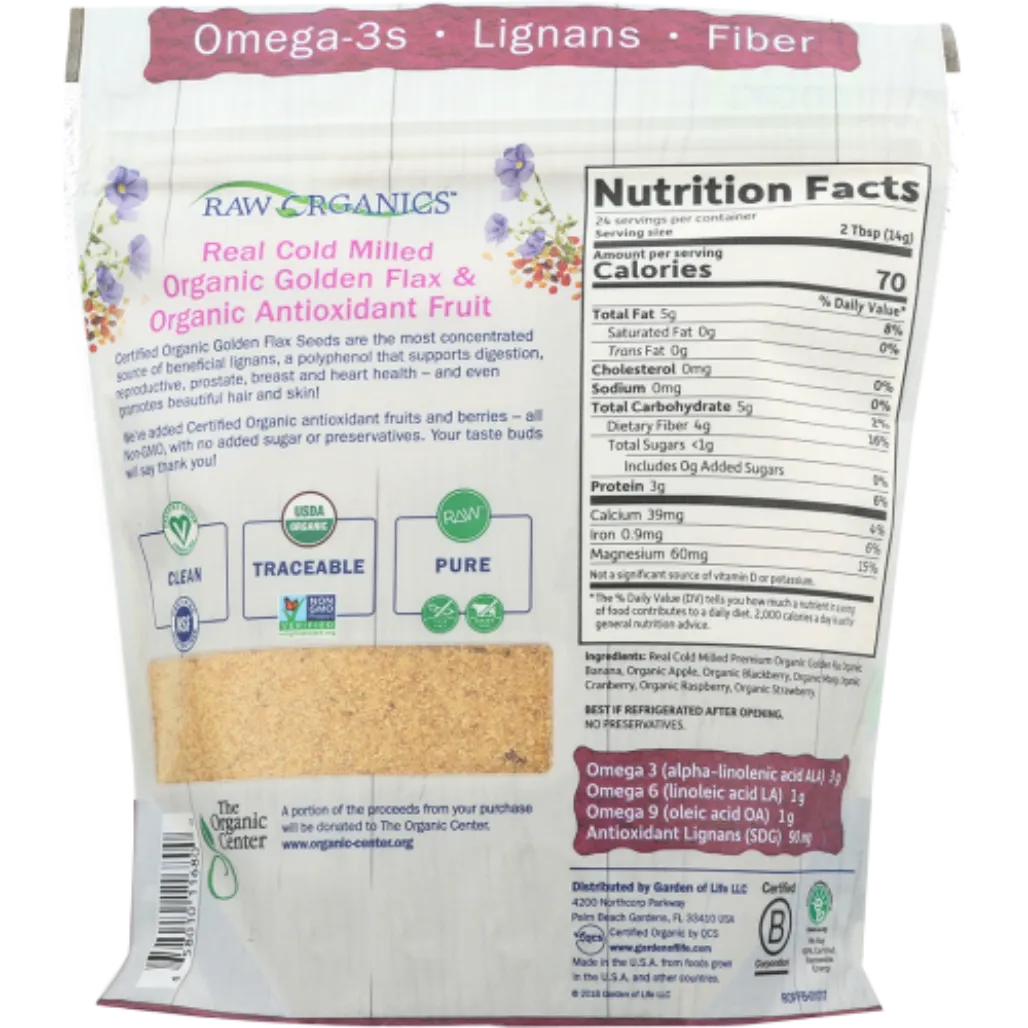 Raw Organics Flax and Fruit 12 oz Garden of life