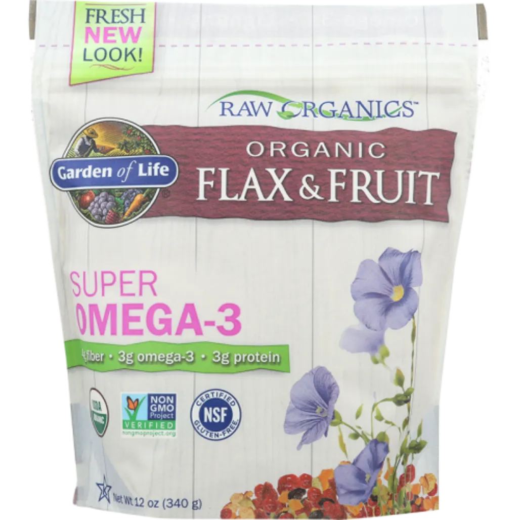 Raw Organics Flax and Fruit 12 oz Garden of life