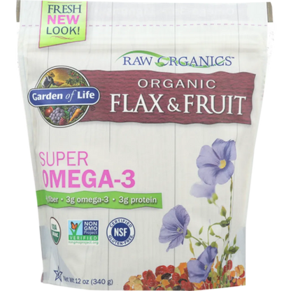 Raw Organics Flax and Fruit 12 oz Garden of life