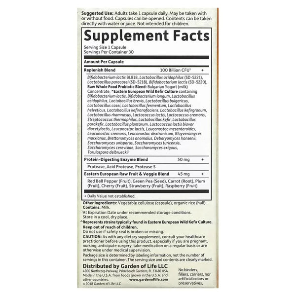 Raw Probiotics Ultimate Care Shelf Stable 30vegcaps Garden of life