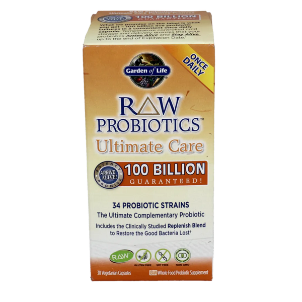 Raw Probiotics Ultimate Care Shelf Stable 30vegcaps Garden of life