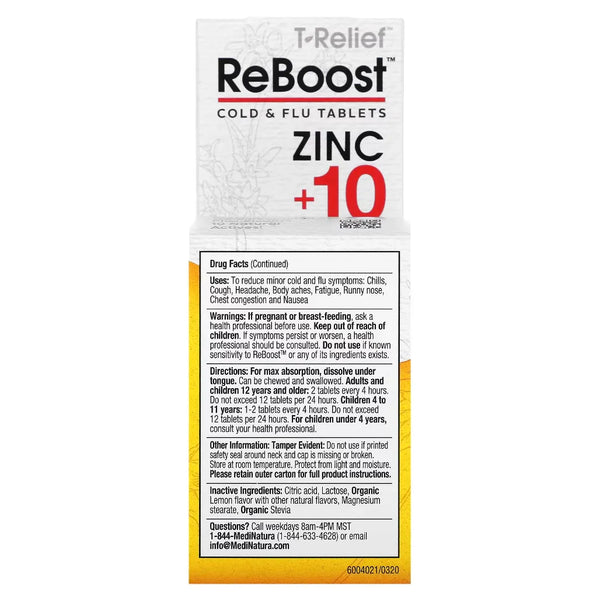 ReBoost Zinc +10 Cold & Flu MediNatura