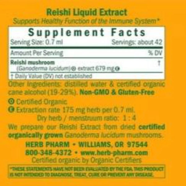 Reishi Herb Pharm Ingredients
