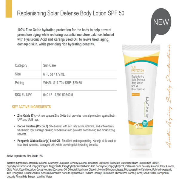 Replenishing Solar Defense SPF 50 Mychelle Dermaceutical