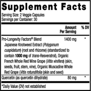 Resveratrol 1000 mg - Reserveage